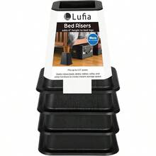Bed Furniture Risers Heavy Duty, Stackable Bed Lifts Risers For Sofa, Table, Couch, Chair Or Desk, Set Of 4 Bed Lifts (Black, 6 Inch) - Black - View 9