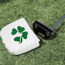 Funda de cabeza de palo de golf con diseño de trébol de cuatro hojas, funda de putter de golf, funda de putter de cabeza de mazo - PU con bordado avanzado para la mayoría de las marcas - Multicolor - Ver 4