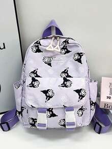SANRIO 1 Ba lô in hình hoạt hình Hello Kitty & Kuromi kiểu mới dễ thương, thẩm mỹ Kawaii, dung tích lớn, nhẹ, thích hợp cho học sinh đi học hàng ngày, đi làm, du lịch, hoạt động ngoài trời, đeo vai điều chỉnh được, túi xách di động - Một phong cách - Xem 2