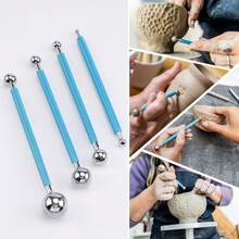 Bộ dụng cụ nặn đất sét DIY 18 món, bao gồm đất sét nặn, dụng cụ nặn, bút chấm, dụng cụ tạo hình đất sét, miếng bọt biển, dao tạo hình bằng nhựa, thích hợp cho nặn đất sét, chạm khắc gốm sứ, trang trí bánh và làm móng nghệ thuật, kèm hộp đựng có khóa kéo tiện dụng. - Nhiều màu - Xem 4