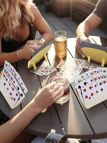 Playing Card Holder, Non-Slip Durable Stand, Easy One-Handed Operation - Multicolor - View 9