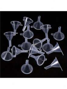 20-Piece Mini Clear Plastic Funnels For Laboratory Bottles, Essential Oils, Perfumes, Spices, Sand Painting And Powders - Essential Tools For Precise Measurements And Transfers - View 3