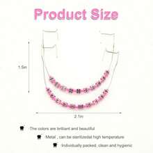 1 Pair Of Temporary Toot Ration Teet Retainer Practical S Para Dientes Sturdy Retenedores De Dientes Ortocia Props  Dental Students To Practice Pink - 粉色 - 查看 2
