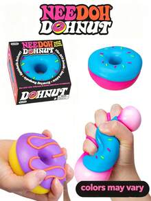 Đồ chơi giảm căng thẳng Schylling NeeDoh DOHNUTS Retro Teddy Ball | Họa tiết xoáy nhuộm màu phong cách Hippie cổ điển | Đồ chơi bằng thạch trong suốt | Phần thưởng cho lớp học mùa hè và lễ tốt nghiệp - Nhiều màu - Xem 7