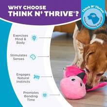 Outward Hound By Nina Ottosson Hide-Ablez Plush Dog Puzzle With Treat Ball, Flamingo, Pink - Màu A - Xem 6