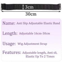 可调节假发帽套装，配有防滑松紧带，透气U型网状假发帽，半拼接设计，带硅胶条，适用于蕾丝前额假发和闭合式假发，全天佩戴稳固。 - 查看 4