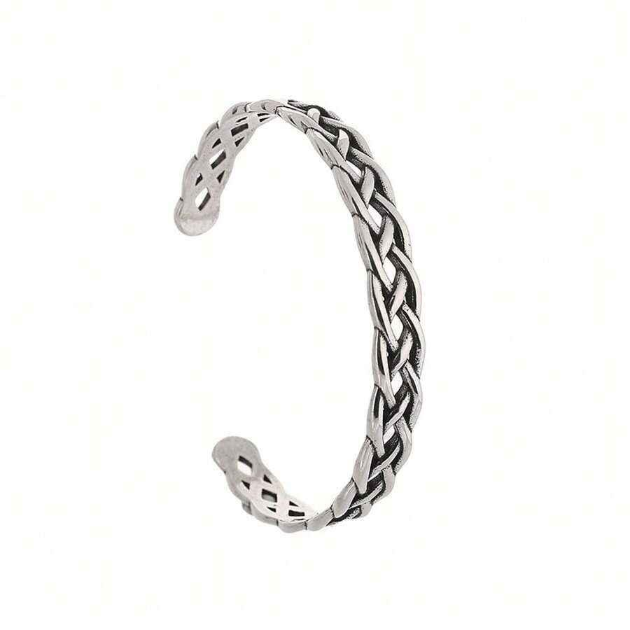 凯尔特结手镯，不锈钢编织无限符号手镯，可调节 - 均碼 - 查看 1