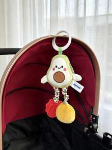 1pc Newborn Baby Plush Rattle Doll, Cute Fruit Embroidery Hanging Ornament With Bell, Portable Grip Training Windchime Soother Doll With BB Sound And Rattle, Suitable As Stroller/Car Seat Accessory, Newborn Gift - Multicolor - View 11