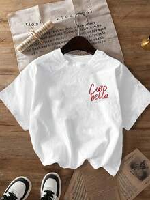 Áo thun nữ dáng regular, kiểu dáng thoải mái, tay ngắn, cổ tròn, hiệu Faith Apparel, màu trắng. - trắng - Xem 3
