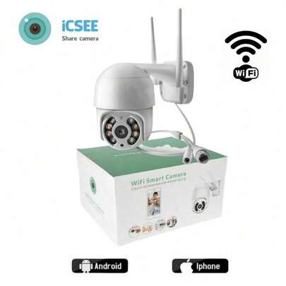 Câmera de Segurança A808 Full HD 1080P Wi-Fi | Prova d'água, Visão Noturna e Detecção de Movimento via App Icess