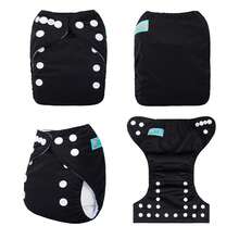 ALVABABY 1/3/6pcs Washable & Reusable Baby Cloth Diapers - Multicolor - View 3