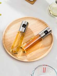 1pc Kitchen Cooking Oil Sprayer Bottle, Olive Oil Mister Dispenser, Transparent Glass Oil Bottle With Mist Pump - Transparent - View 6