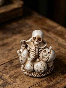 Skull Ashtray, Smoker's Ashtray Container, Portable Resin Ashtray, Ashtray Stand, Suitable For Home Decor, Bar Accessories - Multicolor - View 3
