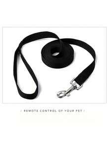 Multifunctional Solid Color Pet Leash, Hands-Free Dog Leash, Adjustable Crossbody Sliding Leash, Suitable For Training, Walking And Outdoor Play, Fit For Various Pet Sizes, Nylon Material Pet Leash, Anti-Pulling Dog Walking Leash, Black - Black - View 8