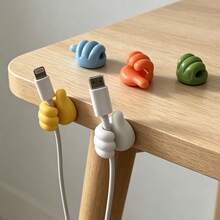 5/9/20 Stück Daumen-förmige Kabel-Organizer Haken - selbstklebend ohne Bohren erforderlich, geeignet für Haushaltsorganisation, ideal für Küchengeräte und Schlafzimmer-Accessoires - A - Übersicht 6