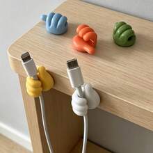 5/9/20 Stück Daumen-förmige Kabel-Organizer Haken - selbstklebend ohne Bohren erforderlich, geeignet für Haushaltsorganisation, ideal für Küchengeräte und Schlafzimmer-Accessoires - A - Übersicht 7