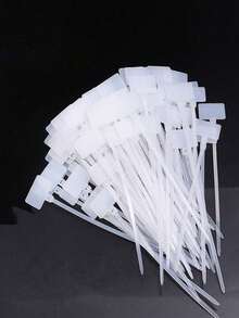100 piezas Etiquetas de cable, Etiquetas de cable de red, Correas de etiqueta, Etiquetas de hebilla, Correas de plástico impermeables, Marcadores de etiqueta, Organizadores de cable de hebilla impermeables, Correas de marcado de plástico - multicolor - Ver 17