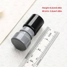 1pc Black Photosensitive Stamp, Automatic Re-Inking, 26 English Letters, Retro Cursive Font, Suitable For Scrapbooking, Greeting Cards, Gift Packaging, Etc. - L - View 3