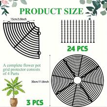 3pcs Plant Pot Covers Animal Protection Guards With Center Hole Flower Pot Soil Protection Covers - 3pcs - View 2