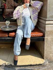 Women's New Long-Sleeve Loose Knit Cardigan For Spring  Autumn - Also Suitable For Winter  Fall Wear - Morado - Ver 3
