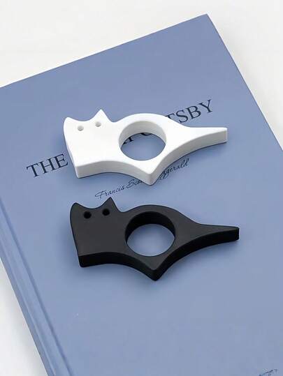 3pcs Cat-Shaped Bookmarks, Ergonomic Cat Design Bookmarks For Easy One-Handed Page Turning, Suitable For Office And Book Lovers