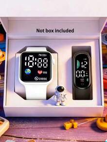 Square Digital Watch - Astronaut Commemorative Digital Bracelet, Suitable For Daily Wear, Luminous, Perfect Gift - Multicolor - View 14