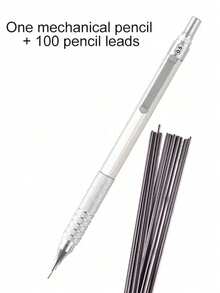 0.3/0.5/0.7/2.0mm Automatic Mechanical Pencil Set, 100pcs Refill Leads, Low Center Of Gravity, Retractable Tip, Metal Body, Back To School Essential - Black - View 18