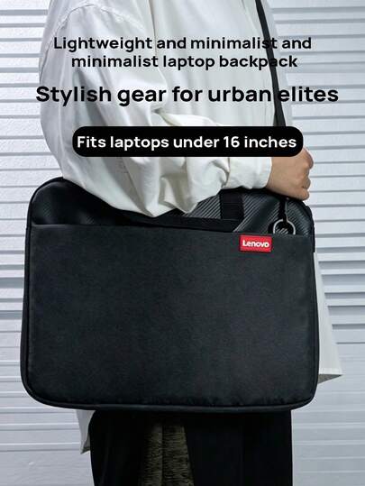Lenovo Túi đựng laptop màu đen có ngăn bên trong, chứa được laptop lên đến 16 inch, dung tích lớn, chống trầy xước và chống sốc, nhẹ và dễ mang theo, có thể xách tay hoặc đeo vai, thiết kế hai lớp, vải chống thấm nước.