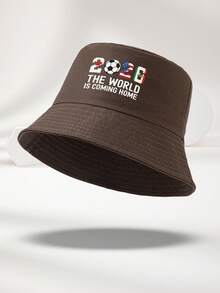 1 pièce Chapeau seau homme 2026 nouveau motif CANADA brisé imprimé personnalisé populaire minimaliste protection solaire noir multicolore mode décontractée extérieure convient pour le port quotidien les voyages en plein air la pêche le visionnage de sports cadeau polyvalent Coupe du Monde 2026 - D - Voir 8