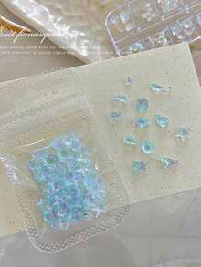 40Pcs Assorted Color Ocean Nail Parts, Resin Conch Coconut Tree Kawaii Deco - Multicolor - View 13