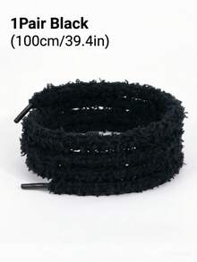 1 paire de lacets extra larges et moelleux, style coréen à la mode polyvalent et mignon, 100 cm/120 cm unisexe, convient aux baskets/chaussures basses décontractées/bottes de neige/chaussures de mariage, plusieurs couleurs disponibles, accessoire décoratif de remplacement pour chaussures - Multicolore - Voir 12
