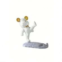1pc Cute Bear Shape Phone Stand Decoration, Compatible With Both Mobile Phone And Tablet, Suitable For Desk, Bedside, Living Room, Study, Bedroom, Gift, Etc. Birthday Gifts Graduation - 彩色 - 查看 11
