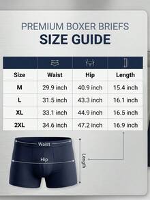 100% Cotton Boxers For Men Loose Fit Soft Knit Solid Color Boxer Shorts Relaxed Fit Cotton Boxers For Men With Button Fly - 藍色 - 查看 4