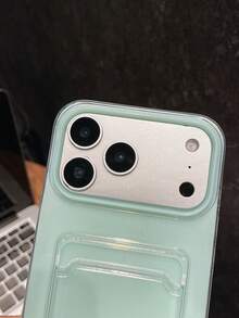 二合一糖果色卡槽手机壳，简约薄荷绿一体式卡槽设计，兼容 13/14/15/16/16 Plus/16 Pro Max/17 Pro Max，手机配件 - 青碧色 - 查看 11