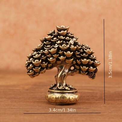 A Money Tree Covered With Ingots / Symbolizing Money Generating More Money, Suitable As An Office Decoration