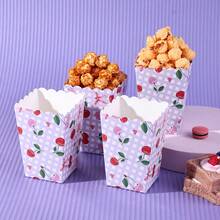 Bộ 10/20/50 hộp đựng thực phẩm dùng một lần họa tiết hoa anh đào tím, thích hợp đựng bỏng ngô, khoai tây chiên và đồ ăn nhẹ. Tuyệt vời cho các bữa tiệc chủ đề hoa anh đào, xem phim, lễ hội, sinh nhật, đám cưới, trang trí phòng hoặc bàn. - Màu tím - Xem 4