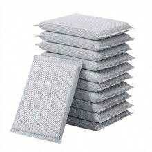 10 miếng bọt biển cọ rửa đa năng, bàn chải rửa chén mạnh mẽ để khử trùng, dụng cụ làm sạch dầu mỡ chống dính. - Nhiều màu - Xem 9