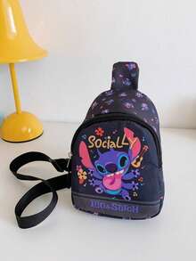 Disney Túi đeo hông mini, túi đeo ngực thời trang cho trẻ em, ví cho bé gái, ví đựng tiền xu hình Stitch hoạt hình, túi đeo vai chéo đựng đồ chơi, túi du lịch, quà tặng ngày lễ - Nhiều màu - Xem 13