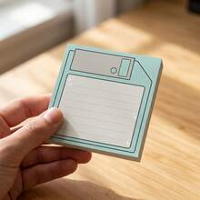 4 Packs Floppy Disk Shaped Sticky Notes, Retro 90s Soft Color Tone Stationery, Desk Organization Novelty Gift, Suitable For Colleagues (3x3 Inches, 50 Sheets Per Book) - A - View 4