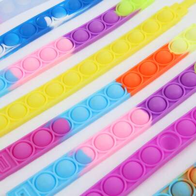 3/5/10pcs/Set - Bracelet Set, Easter Bracelet Birthday Party Gift Stress Relief Bangle, Kids Party Favor Bracelet, Random Color Novelty Toy, Toddler Birthday Gift, Boys Game, Girls Gift
