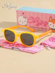 SIYANG SI YANG Brand New Outdoor UV Protection Children Polarized Silicone Sunglasses, Colorblock Fashion Versatile Sunshade Eyewear - Multicolor - View 2
