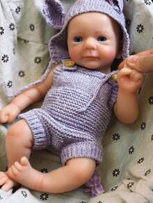 1 PC 33 CM / 13 Inch Painted Silicone Girl Felicia Baby Reborn Dolls Full Body Soft Solid Silicone Waterproof Anatomically Accurate Play Doll Toy For Girls Birthday And Christmas Gift - Multicolor - View 9