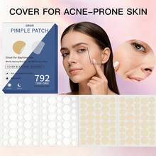 GRGR 792pcs Shaped Pimple Patches, Pimple Patches For Face, Nvisible Non-Drying Pimple Cover Dots For All Light Beige Types, Gentle Absorption, Pimple Patches For Face, Durable Packaging, Gift For Mom - 792Pcs - View 3