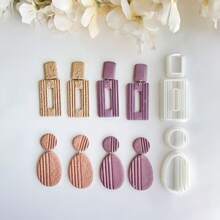 2pcs/Set Jewelry Making Kit With Line Shaped Beads | Suitable For Creating Unique Earrings And Pendants, Minimalist Line Design Jewelry Making Set For Decorating Earrings, Necklaces, Brooches And Pendants, Novel Style, Exquisite And Cute Patterns, Beautiful And Fashionable Jewelry Making Kit - White - View 1