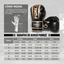 Guantes de Boxeo 8-18oz,Guantes de Entrenamiento para Hombres y Mujeres, Protector Bucal Incluido, Absorción de Impactos, - Negro Oro - Ver 9