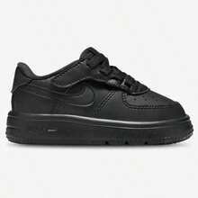 Nike Air Force 1 Low Lace Boys' Toddler White Casual Sneakers IF1674-100 | Court-To-Street Style, Iconic Silhouette - 純黑色 - 查看 3
