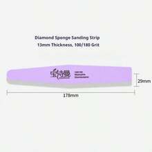 BAOSHIMAN 100/180 Grit Nail File & Polisher Set For Natural Nails, 13mm Thick, Professional Nail Salon Tools, Diamond Sponge Nail Buffer, Nail Care - Multicolor - View 7