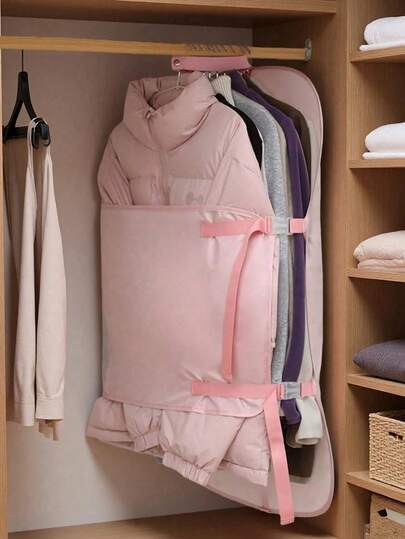 1 tấm nén lưu trữ mới, tấm nén quần áo, tấm phủ chống bụi cho quần áo, dụng cụ lưu trữ trong tủ quần áo, túi đựng vải và áo khoác lông vũ.