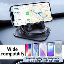 360° Rotating Car Phone Holder, Dashboard Windshield Suction Cup Mount, Adjustable Horizontal And Vertical Screen, Non-Slip Hands-Free Holder Suitable For IPhone And All Smartphones - Multicolor - View 5