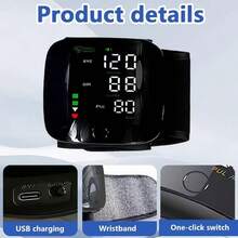 Kit Monitoreo de Salud Completo: Tensiómetro Digital de Muñeca Preciso + Termómetro Infrarrojo Sin Contacto + Oxímetro de Dedo Portátil con Pantalla LED - conjunto1 - Ver 4